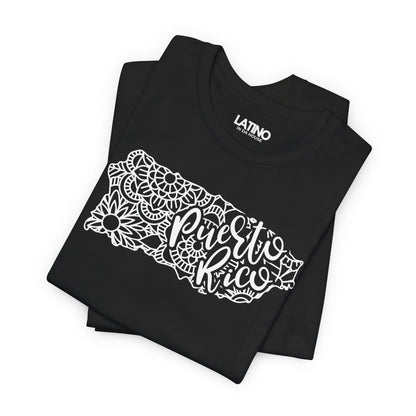 “Puerto Rico” Floral Map T-Shirt | Boricua Tee