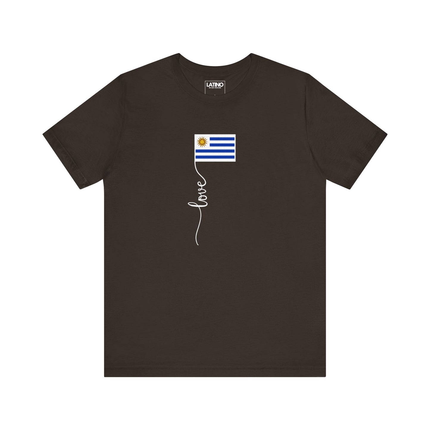 Uruguay Flag Love Script T-Shirt