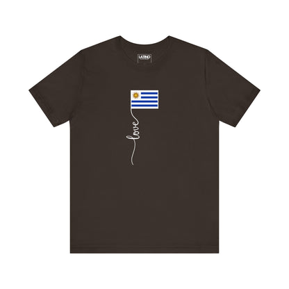 Uruguay Flag Love Script T-Shirt