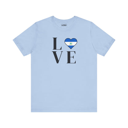 “LOVE” Heart Nicaragua Flag T-Shirt