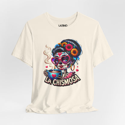 "La Chismosa Skull and Cafecito" T-Shirt