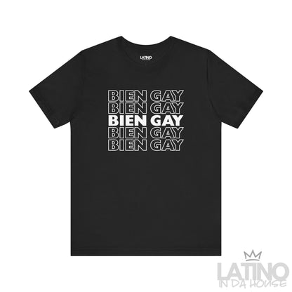 “BIEN GAY” Repetition T-Shirt | Latino Pride