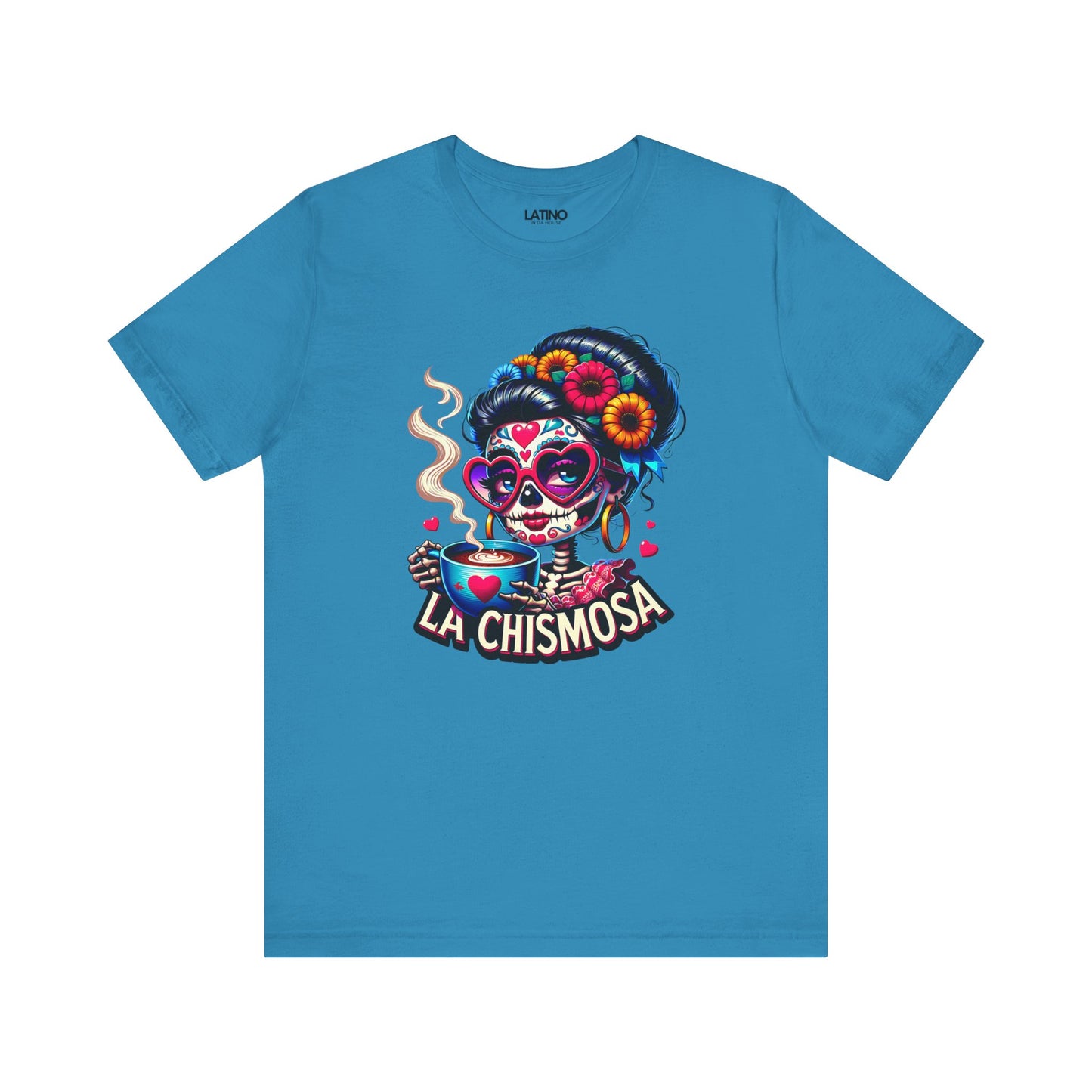 "La Chismosa Skull and Cafecito" T-Shirt