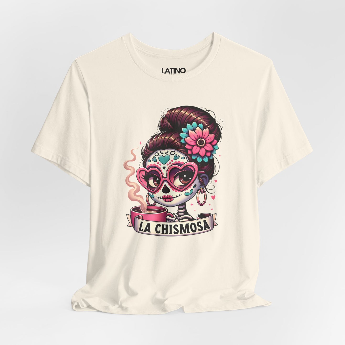 "La Chismosa Skull Y Cafecito" T-Shirt