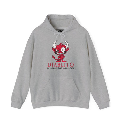 "Diablito" Hoodie – En La Calle, Santito En La Casa