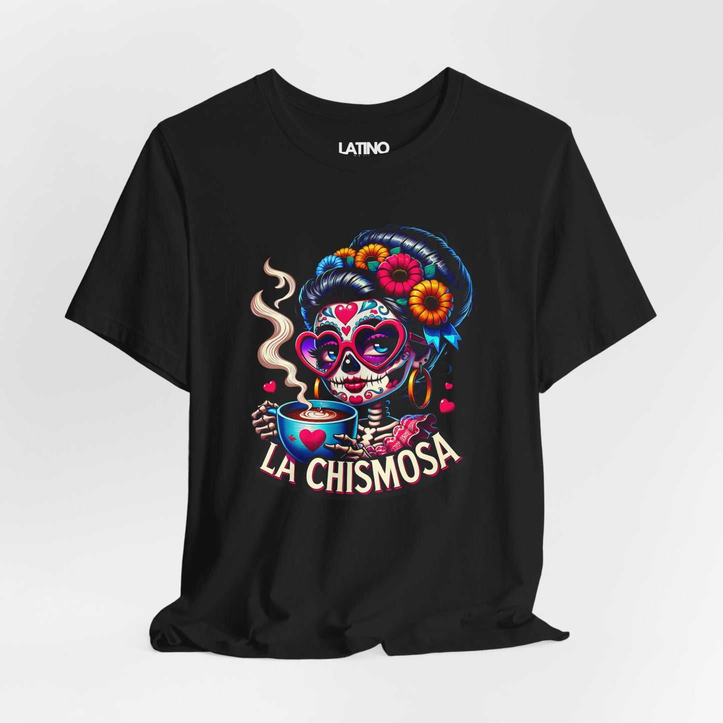 "La Chismosa Skull and Cafecito" T-Shirt