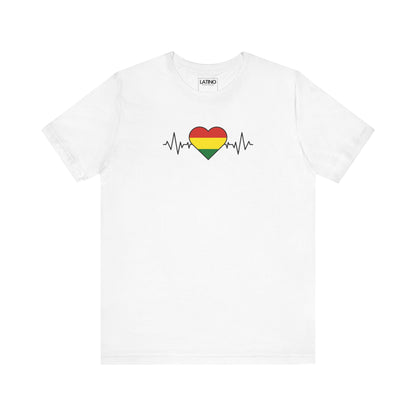 Bolivia Heart Flag with Life-Line T-Shirt