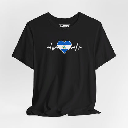 Nicaragua Flag with Life-Line T-Shirt