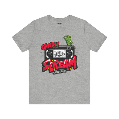 "Spooky VHS Scream" Retro Horror T-Shirt