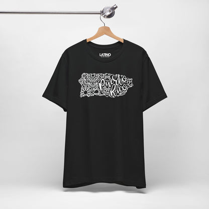 “Puerto Rico” Floral Map T-Shirt | Boricua Tee