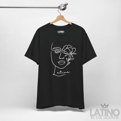 "Latina" Flower Line Art T-Shirt | Latina Tee