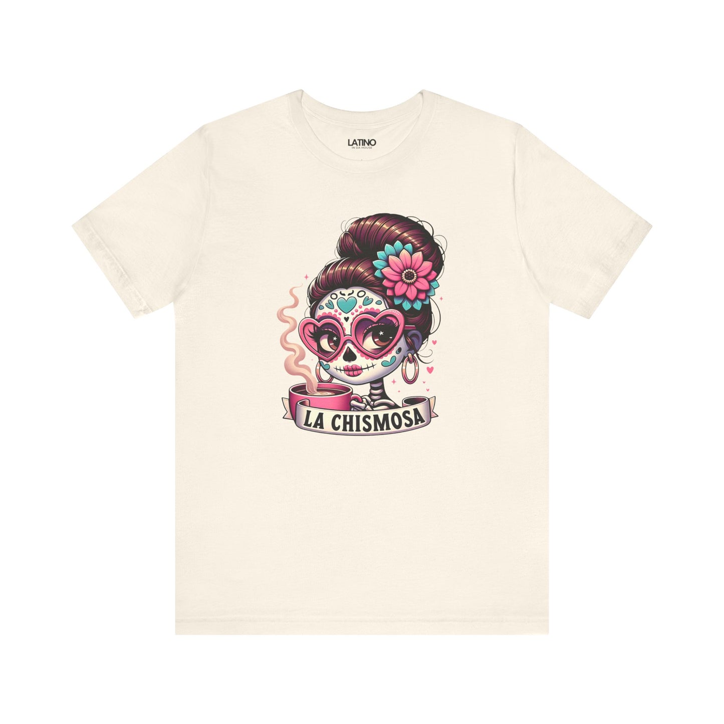 "La Chismosa Skull Y Cafecito" T-Shirt