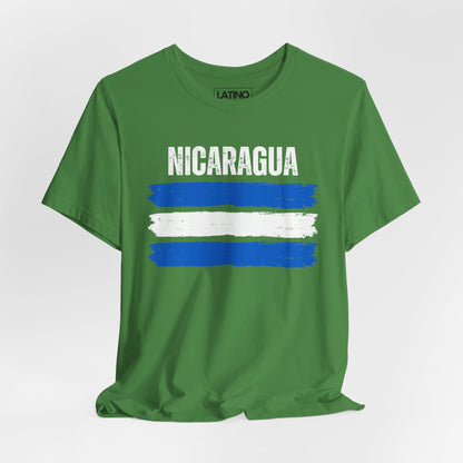 Nicaragua Brushstroke Flag T-Shirt