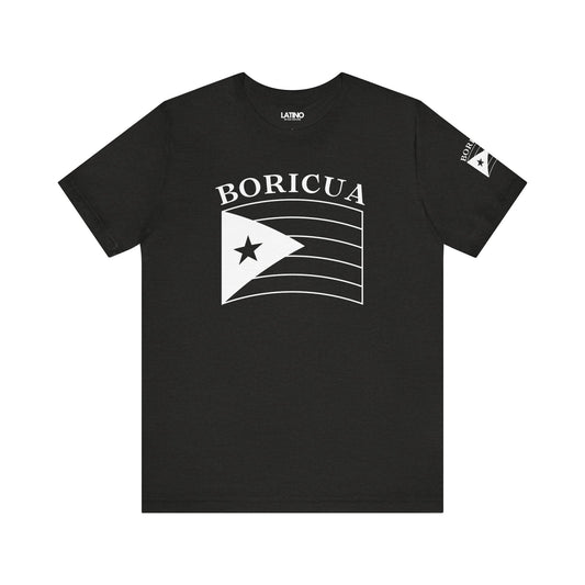 "Black and White Puerto Rico Flag" T-Shirt