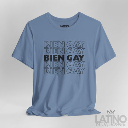 “BIEN GAY” Repetition T-Shirt | Latino Pride