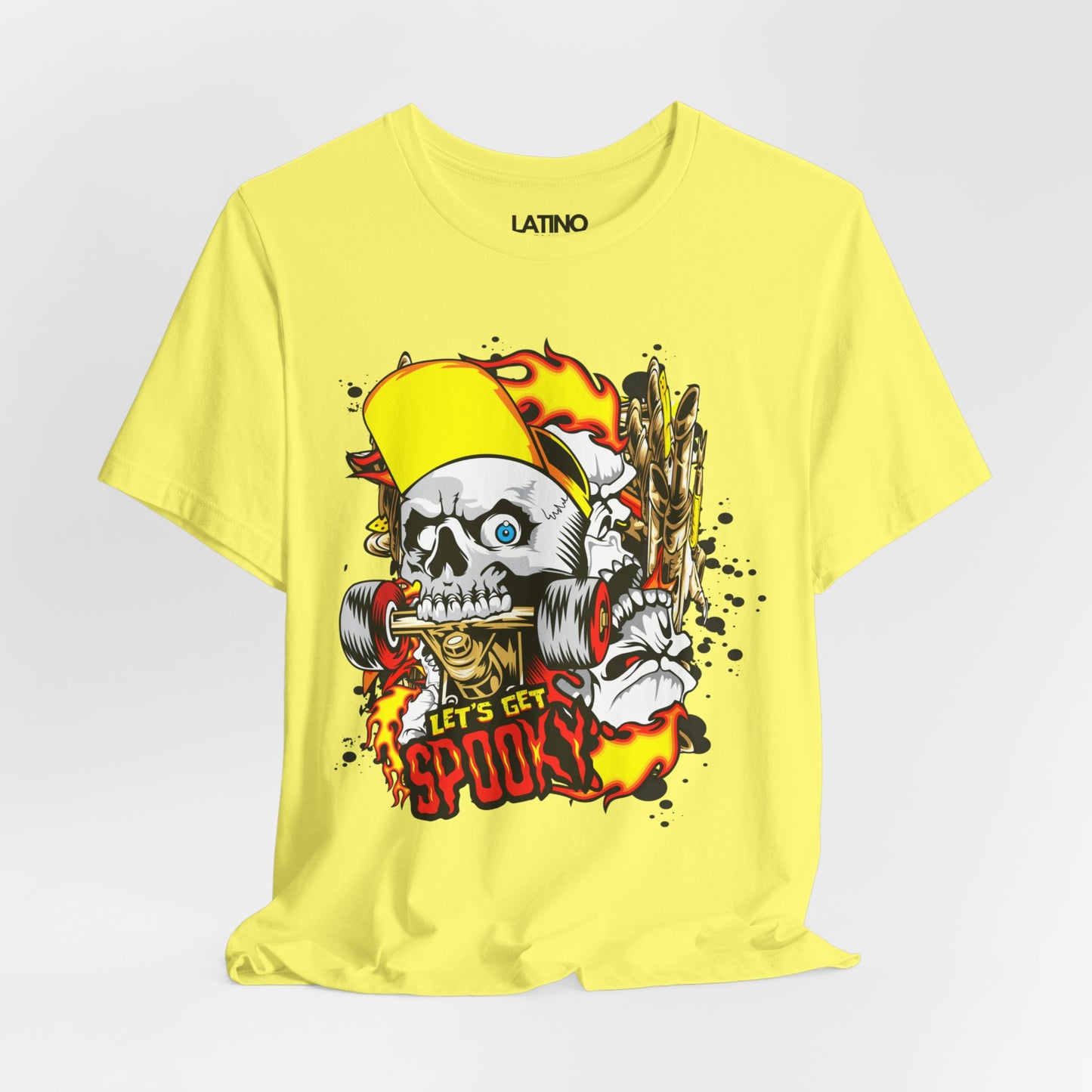 "Let's Get Spooky" Skater Skull T-Shirt