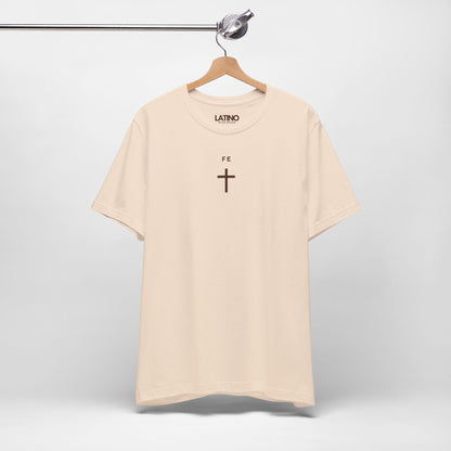 “Fe” T-Shirt | Minimal Cross Faith Tee