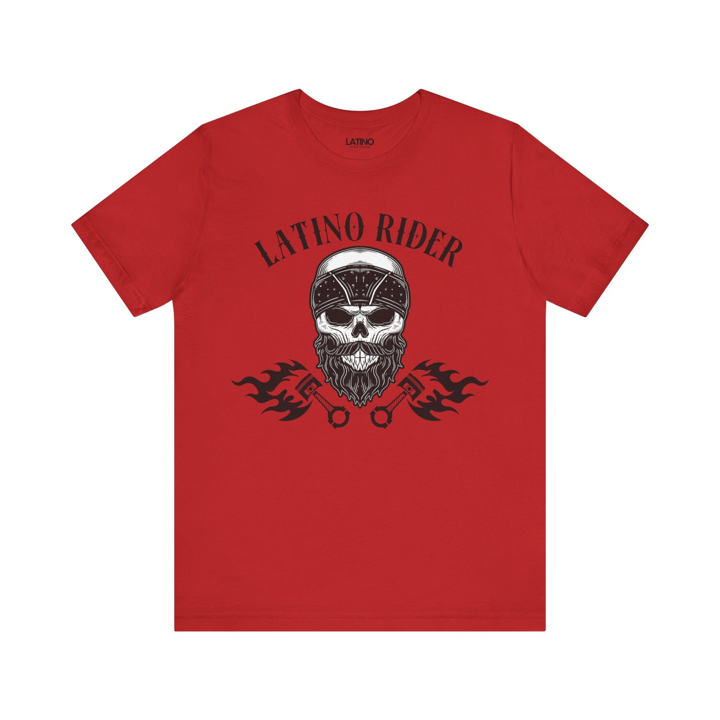 Latino Rider Skull & Flames T-Shirt