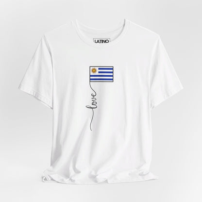 Uruguay Flag Love Script T-Shirt