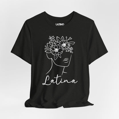 Latina Flowers White and Black T-Shirt
