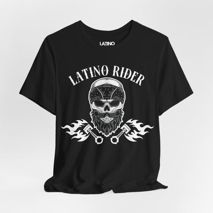 Latino Rider Skull & Flames T-Shirt