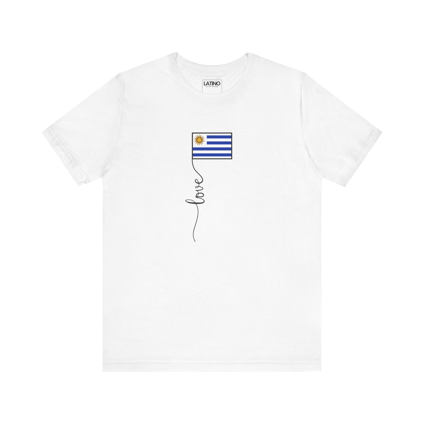 Uruguay Flag Love Script T-Shirt