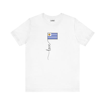 Uruguay Flag Love Script T-Shirt