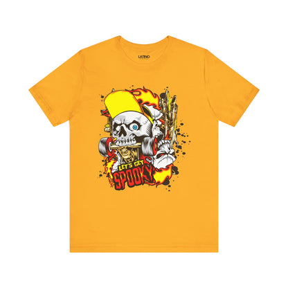 "Let's Get Spooky" Skater Skull T-Shirt