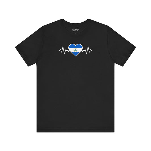 "Nicaragua Flag with Life-Line" T-Shirt