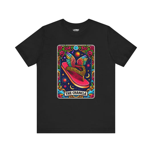 "The Chancla Tarot Card" T-Shirt