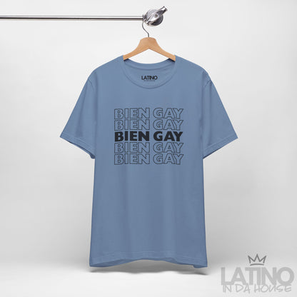 “BIEN GAY” Repetition T-Shirt | Latino Pride