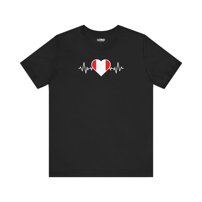 "Peru Heart Flag Life-Line" T-Shirt