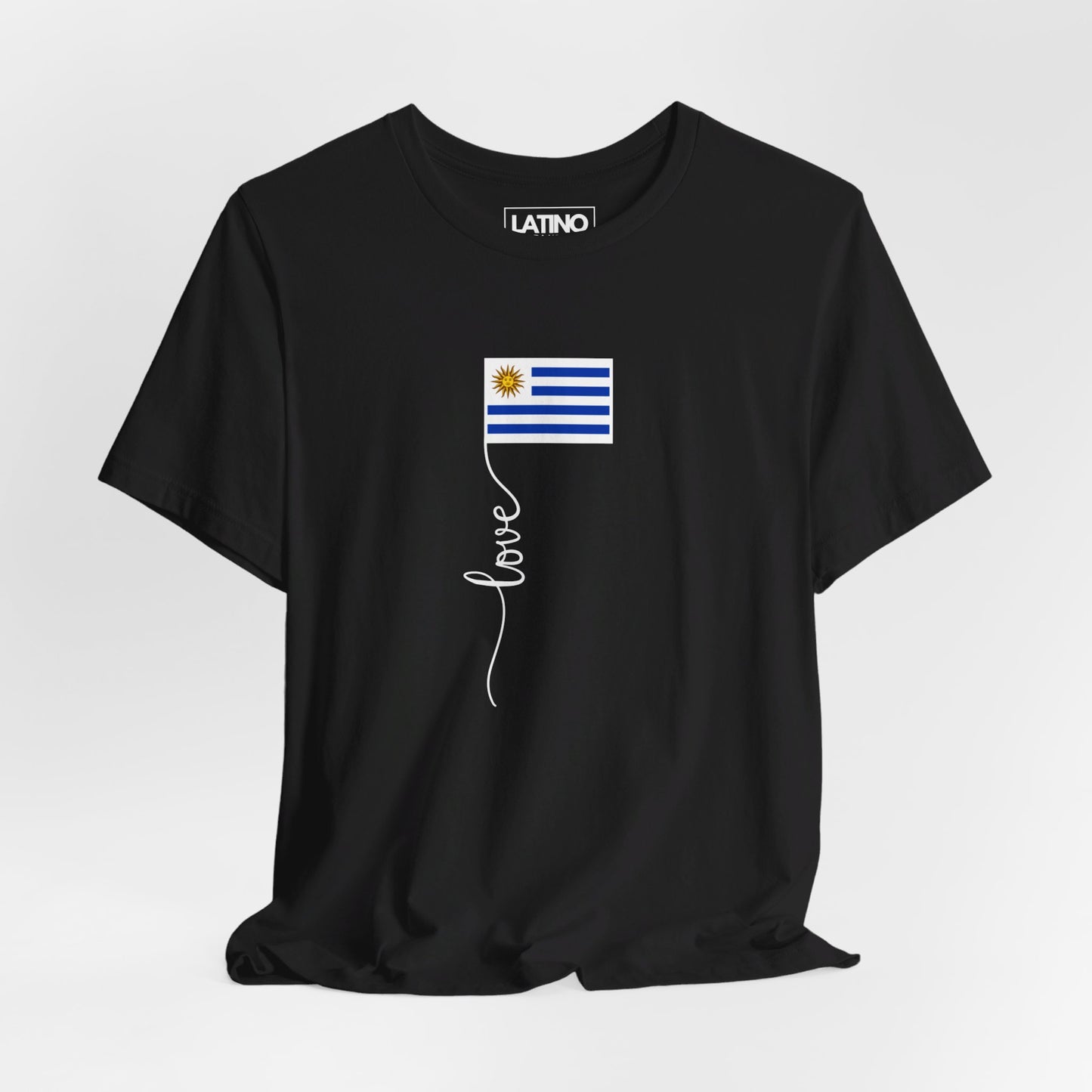 Uruguay Flag Love Script T-Shirt