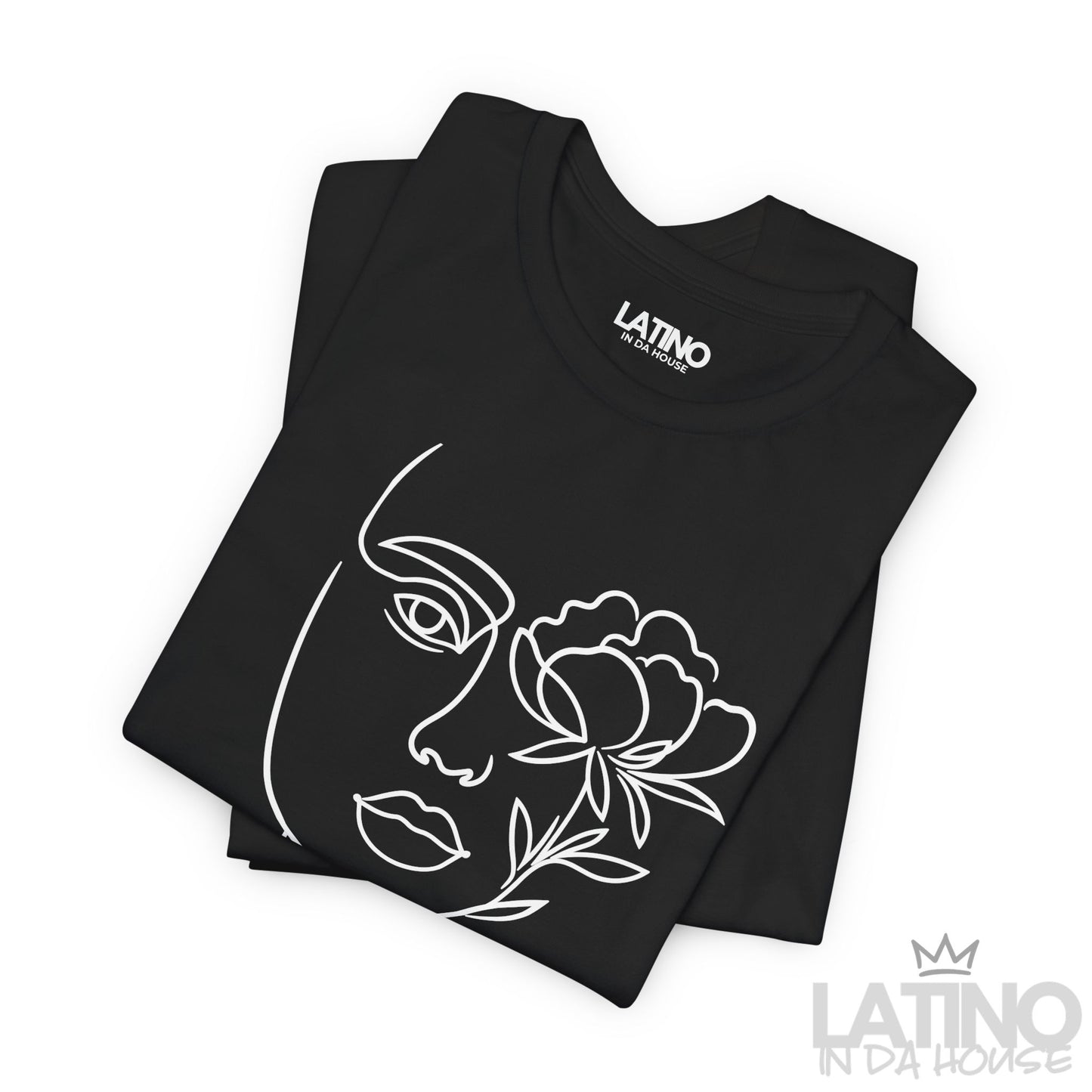 "Latina" Flower Line Art T-Shirt | Latina Tee