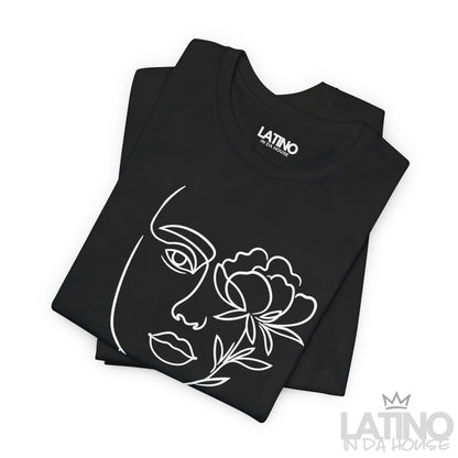 "Latina" Flower Line Art T-Shirt | Latina Tee