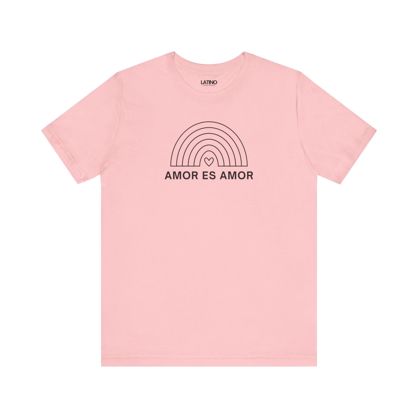 Pink Amor Es Amor T-shirt from Latino In Da House celebrating love and pride.
Latino In Da House