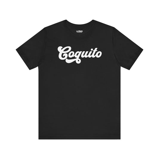 Coquito Black T-Shirt a clean, bold, script classic design. Latino In Da House