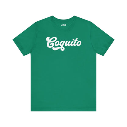 Coquito Kelly Green T-Shirt a clean, bold, script classic design. Latino In Da House