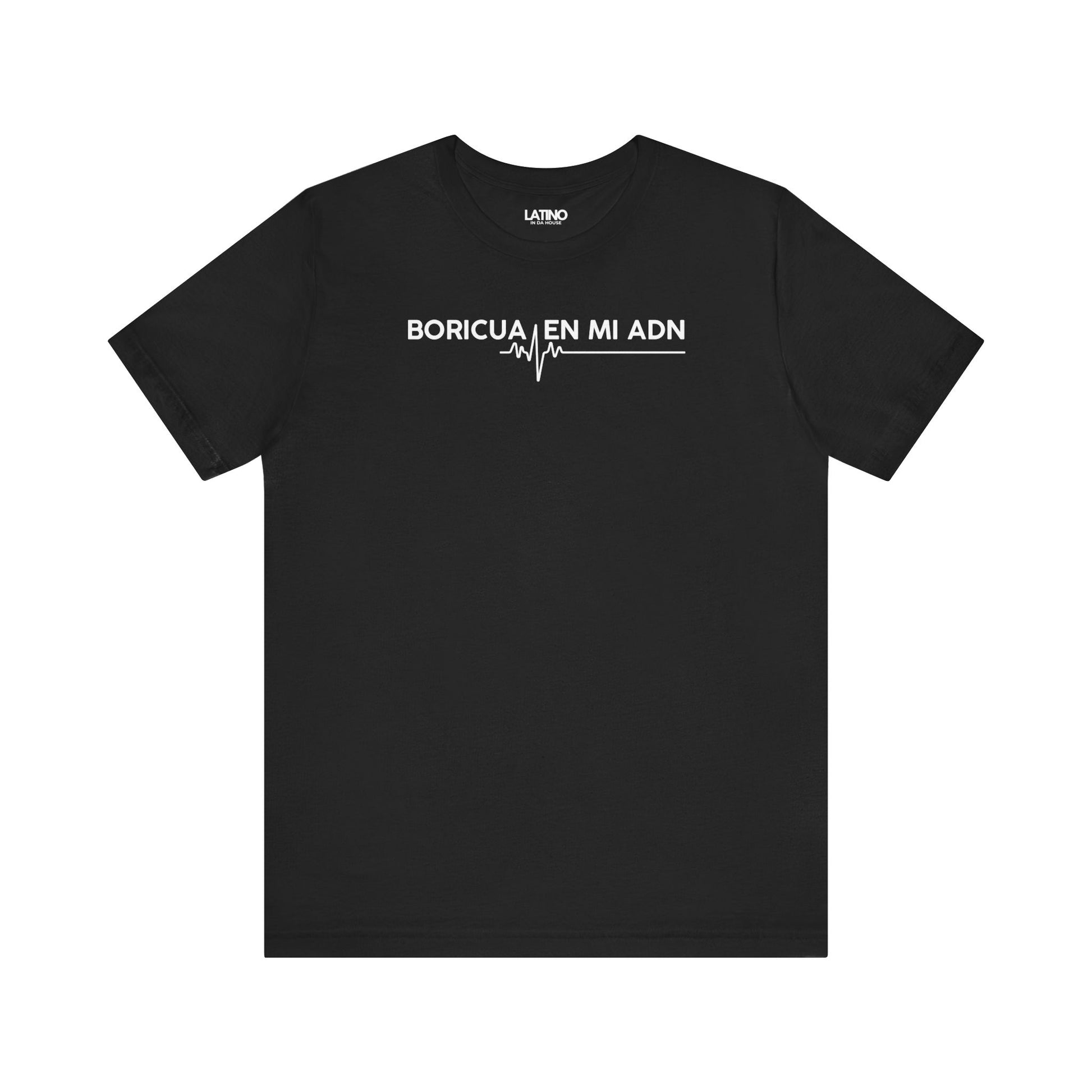 Boricua En Mi ADN Black T-Shirt. Latino In Da House