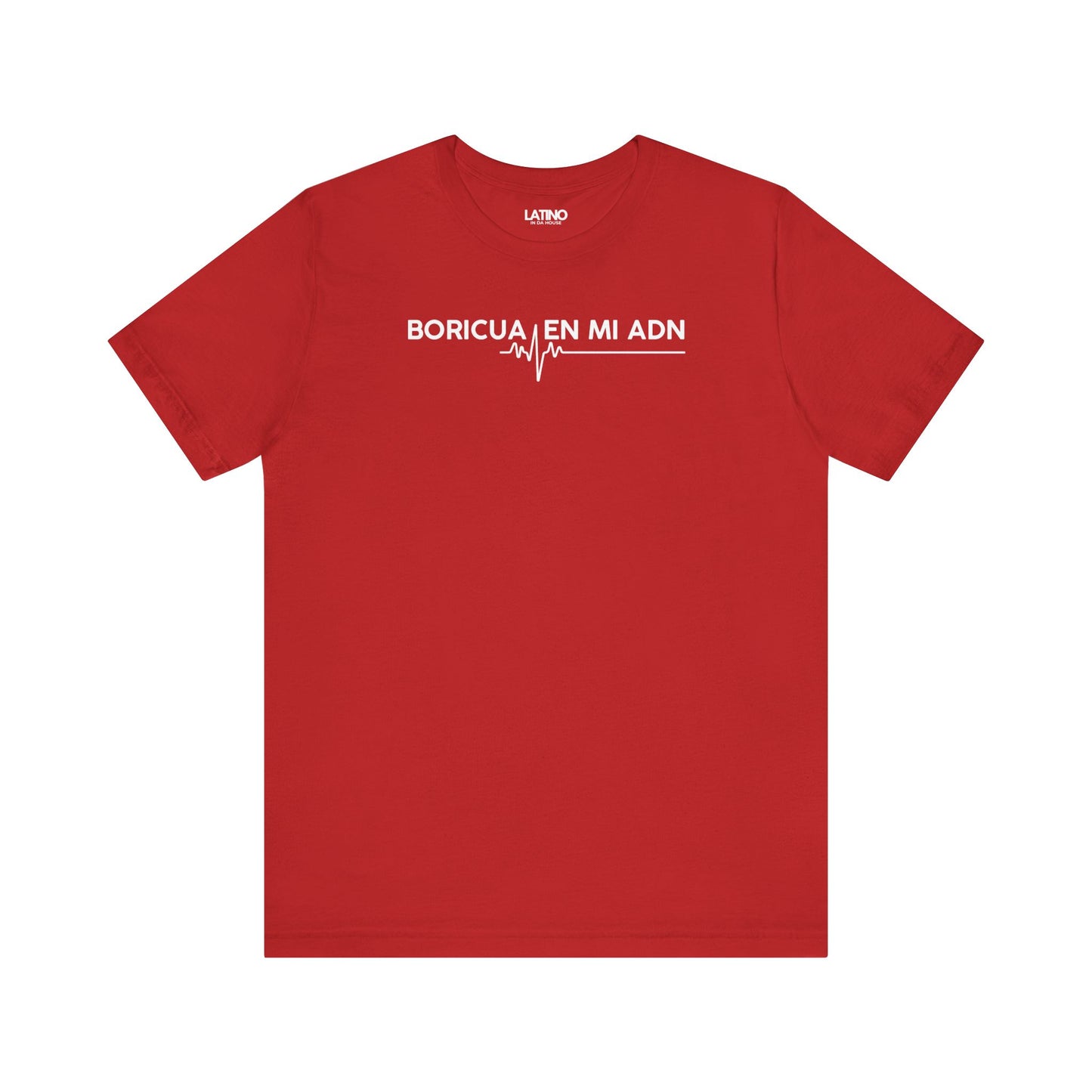 Boricua En Mi ADN Red T-Shirt. Latino In Da House