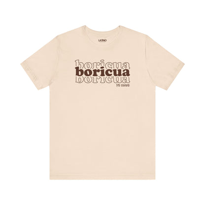 Boricua Boricua a chic, layered text design soft cream t-shirt for the Boricua Queens. Latino In Da House