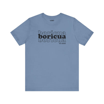 Boricua Boricua a chic, layered text design steel blue t-shirt for the Boricua Queens. Latino In Da House