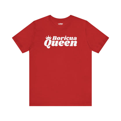 Boricua Queen Red T-Shirt — a bold, retro-inspired design made for las nenas de Borinquén. Latino In Da House