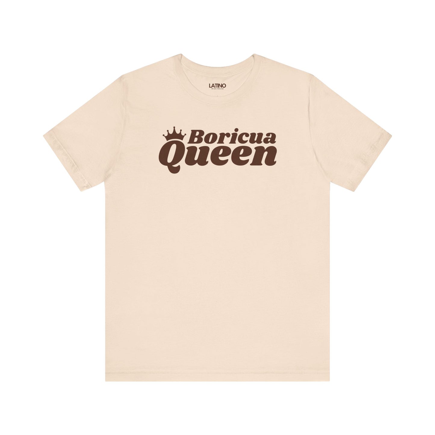 Boricua Queen Soft Cream T-Shirt — a bold, retro-inspired design made for las nenas de Borinquén. Latino In Da House