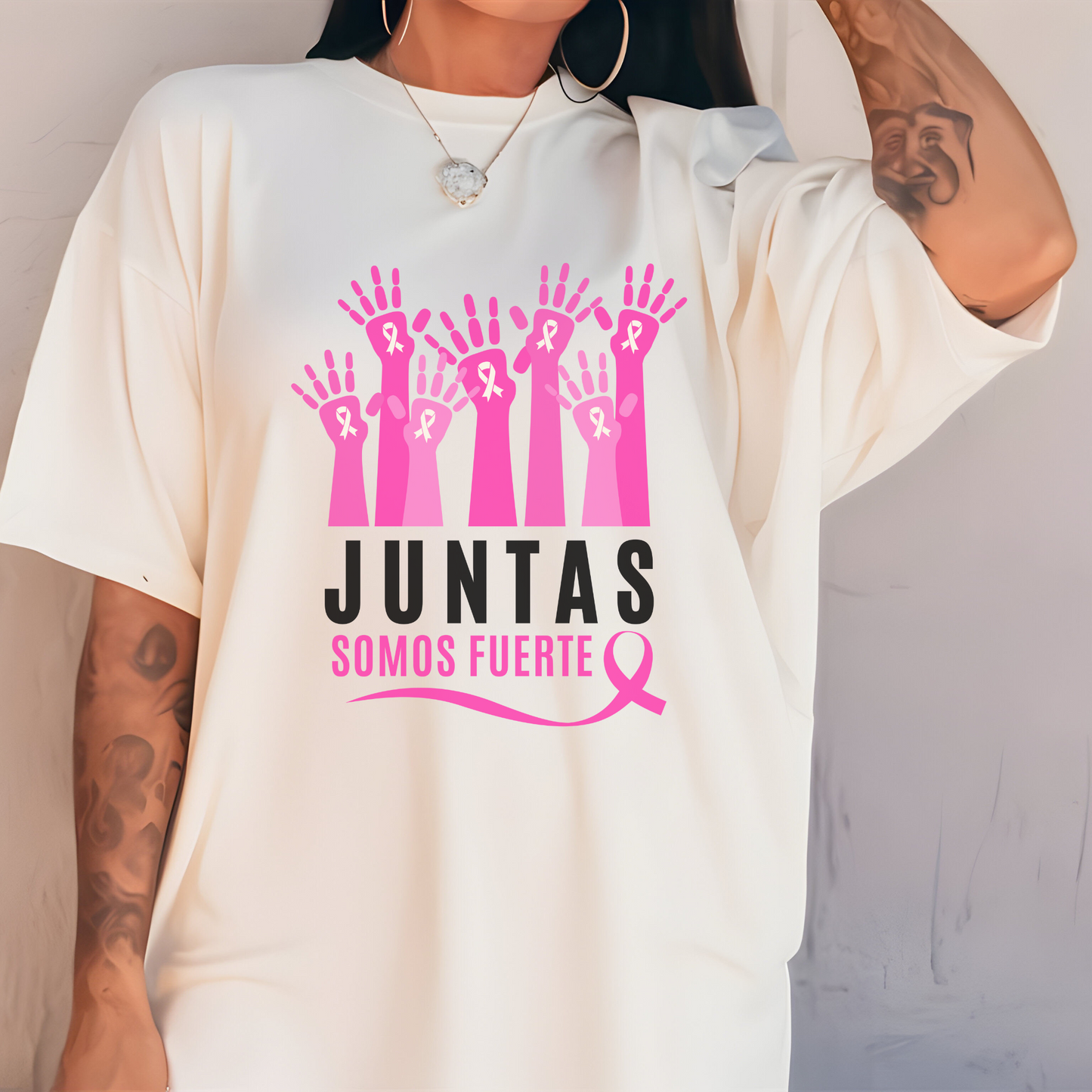 "Juntas Somos Fuerte" Breast Cancer Awareness T-Shirt