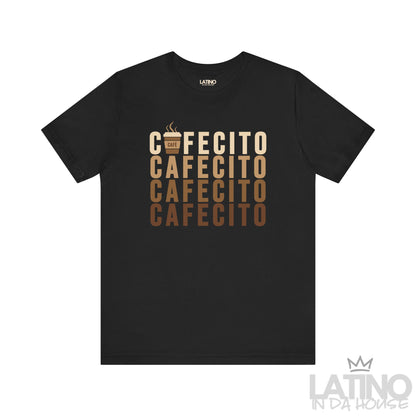 Cafecito Repeat T-Shirt in black – Latino In Da House