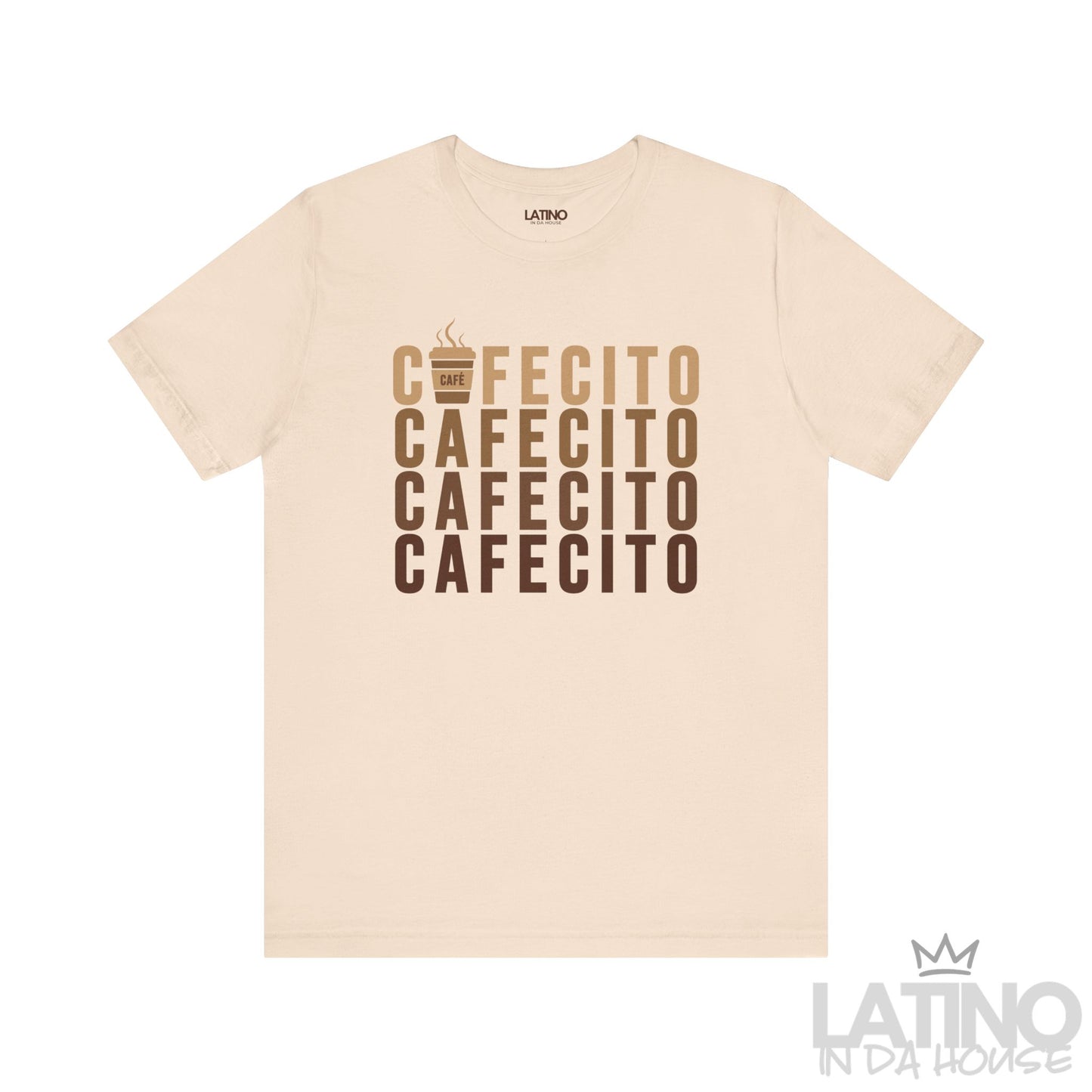 Cafecito Repeat T-Shirt in soft cream – Latino In Da House