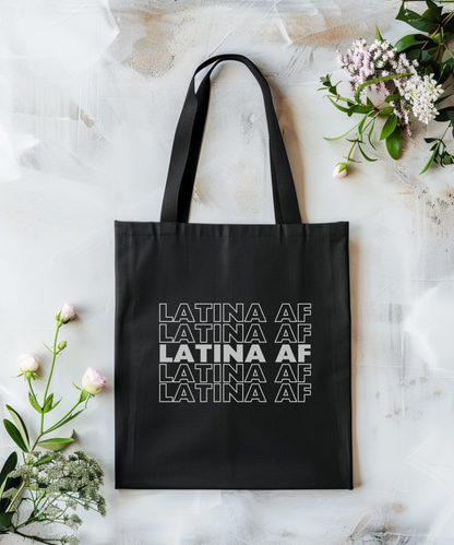 "Latina AF" Canvas Tote Bag