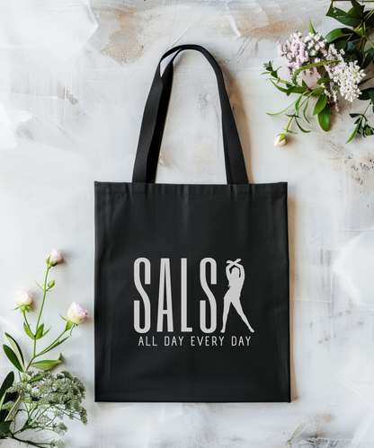 "Salsa All Day Every Day" Canvas Tote Bag