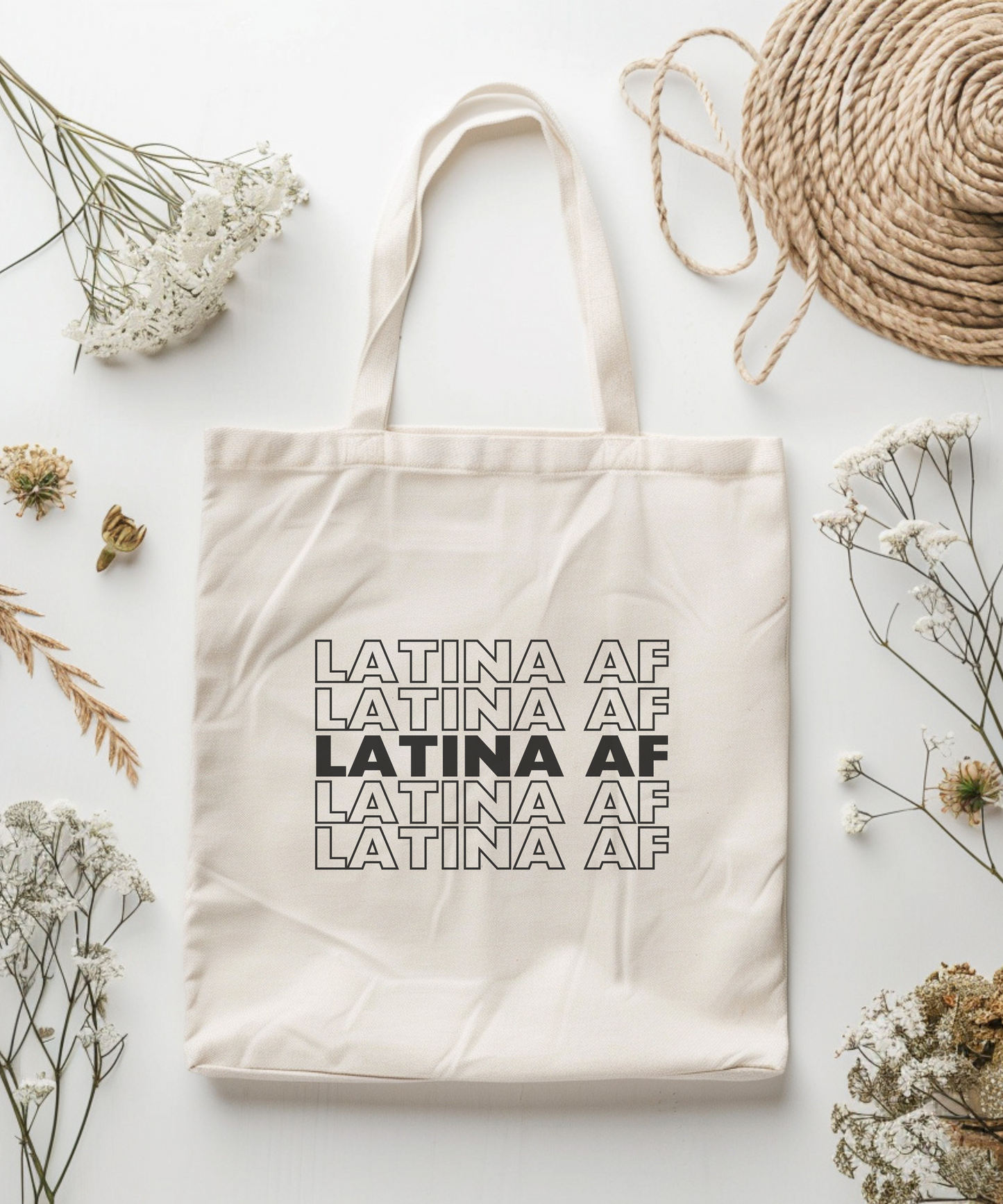 "Latina AF" Canvas Tote Bag